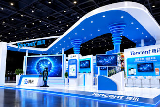 design realistic 3d trade show booth and do booth rendering