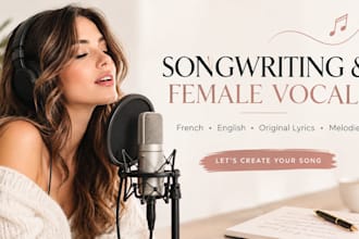 be your female singer songwriter in french and english, female singer vocalist