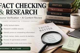 fact check and research your article or ai content
