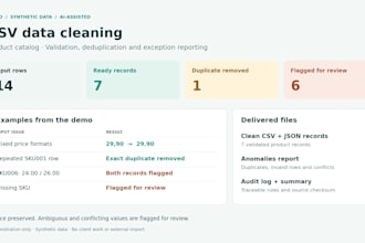 clean and organize your shopify or woocommerce product CSV