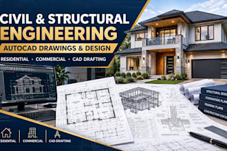 prepare ca civil and structural engineering drawings in autocad