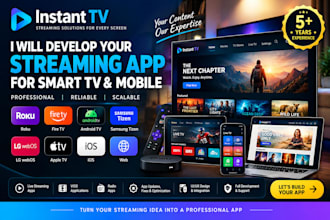 do sdk roku app, fire TV, android tv, samsung tv, apple tv, IOS app, lgwebos