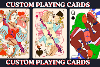 create custom playing card trading card poker card educational card tarot card
