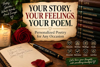 write a heartfelt personalized poem for any occasion