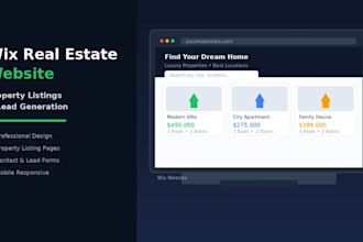 build a wix real estate website with property listings and lead generation