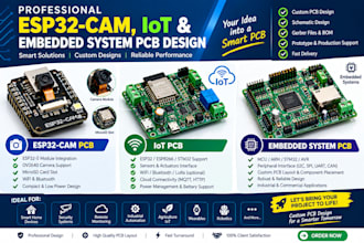 design esp32cam pcb, iot pcb, and embedded system pcb