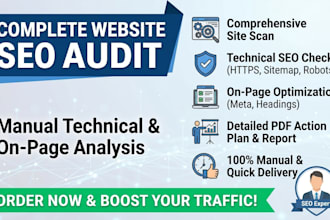 do a comprehensive manual technical and on page SEO audit