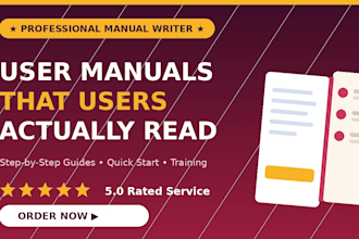 write clear and professional user manuals and guides