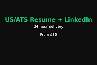 write a US ats resume and linkedin about in 24 hours