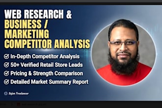 do web research and business market competitor analysis