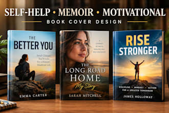 design book cover ebook cover KDP cover for self help memoir motivational books