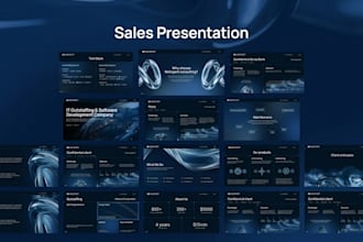 design a sales deck and persuasive sales presentation in powerpoint