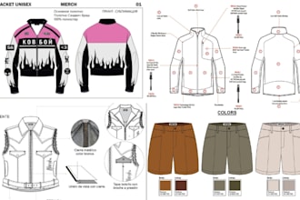 do fashion tech pack clothing tech pack apparel tech pack flat sketch streetwear