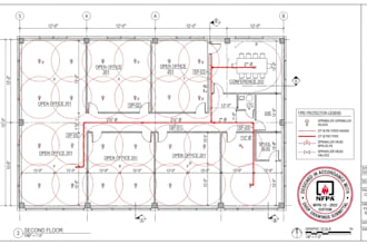 design revit fire sprinkler pipe shop drawings for city permits