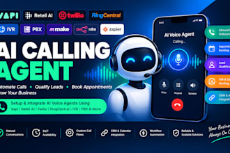 set up ai calling agent using vapi, retell, twilo ringcentral ivr