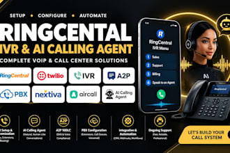 setup ringcental twilio IVR a2p pbx nextiva aircall ai calling agent
