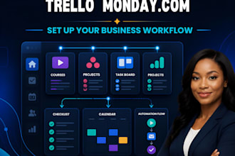 setup and automate podia asana trello monday com