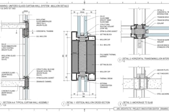 design curtain wall glass shop drawings for submittal approval