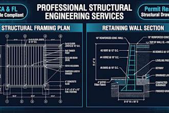provide permit drawing plan for additions, framing, decks and walls in ca and fl