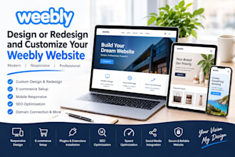 design or redesign and customize your weebly website
