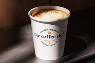 design your coffee shop logo and brand