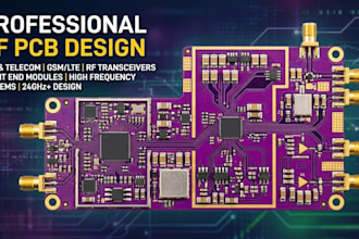 design rf pcb for sdr telecom, GSM lte, rf transceiver, front end high frequency