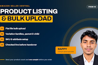 create amazon product listing and upload products in seller central
