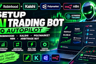 setup robinhood ai trading bot autopilot kalshi polymarket n8n arbitrage bot