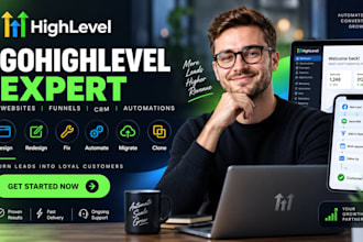 design gohighlevel website, ghl funnel, ghl CRM pipeline and automation expert
