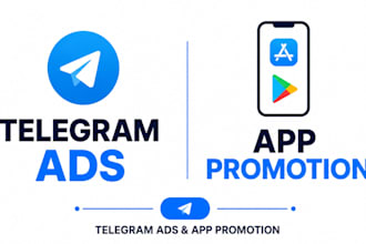 do app promotion real app install, with telegram ads, fix telegram ad