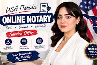 be your USA florida online notary for legal, business and international document