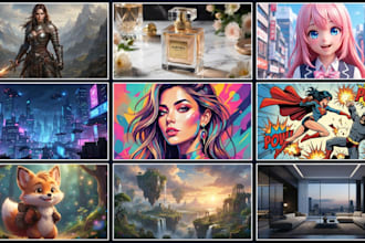 create custom ai images, artwork, characters and concept art