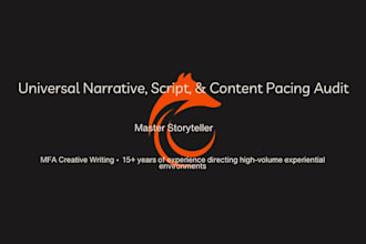 audit the pacing and narrative structure of your script, novel, or content