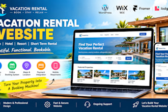 design vacation rental website direct booking rental website short term rental