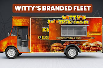 design a professional food  truck wrap  car, van logo for your business