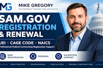 register or renew your sam gov account, get uei, cage code and naics codes