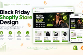 design shopify store for black friday sales cyber monday black friday store