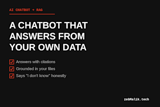 build an ai chatbot, rag agent, and ai assistant for your data