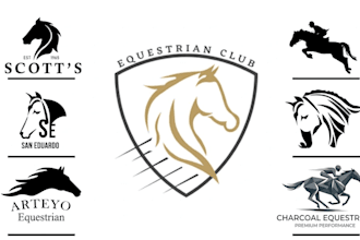 design a professional horse racing, equestrian, equine horse business logo