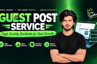 do monthly off page SEO with high da guest post, premium guest posting service