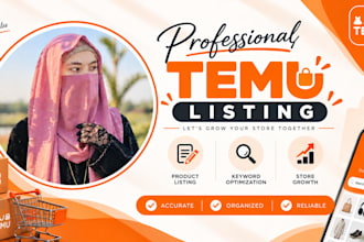 create and optimize SEO temu product listings