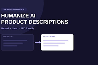 humanize and improve ai generated product descriptions