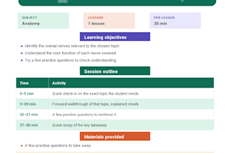 tutor physiology, and anatomy for students