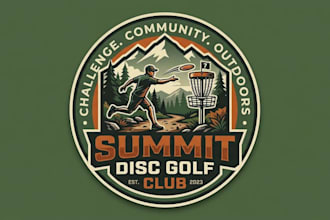 make exclusive and marvelous disc golf logo design