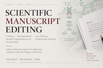 expertly critique, edit and prepare your scientific manuscript for publication