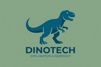 design wonderful and excellent dinosaur logo design
