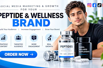 manage social media marketing and growth for your peptide and wellness brand