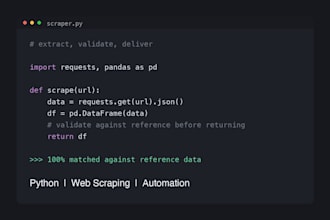 write a python script to scrape, extract, or automate your data