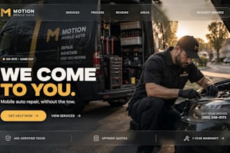 design wix mobile mechanic website roadside auto repair service