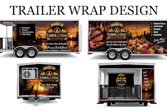 do truck wrap design, trailer wrap, food truck and food trailer wrap